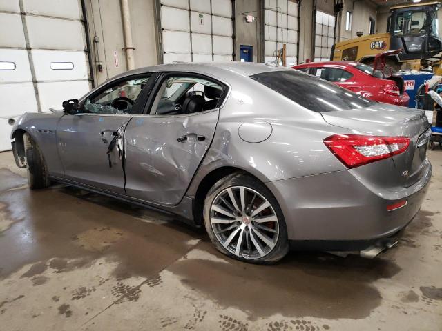 ZAM57XSA0G1175705 - 2016 MASERATI GHIBLI GRAY photo 2