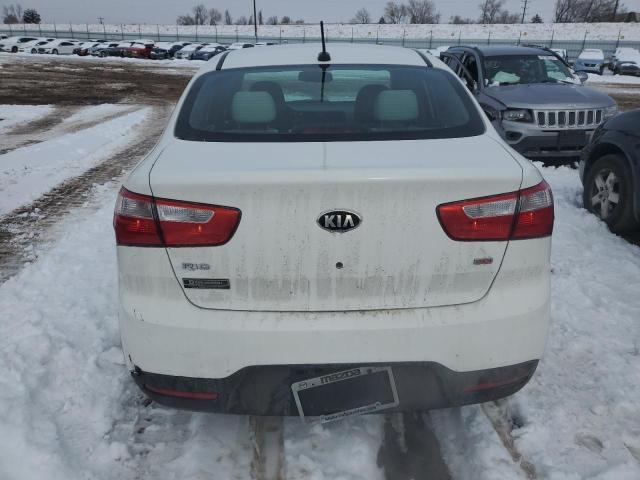 KNADM4A37D6179885 - 2013 KIA RIO LX WHITE photo 6