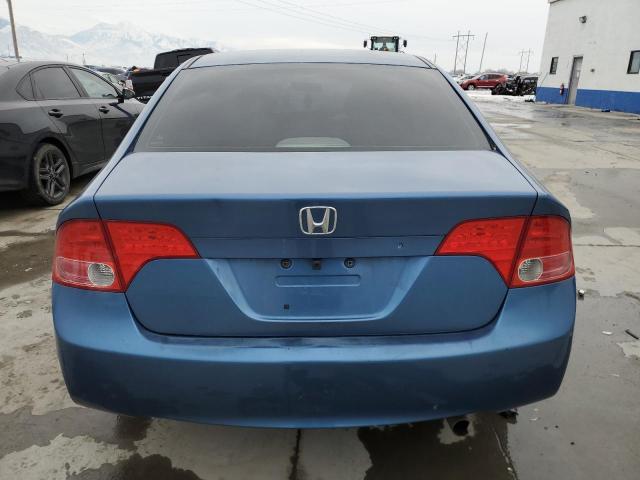 1HGFA16586L093276 - 2006 HONDA CIVIC LX BLUE photo 6