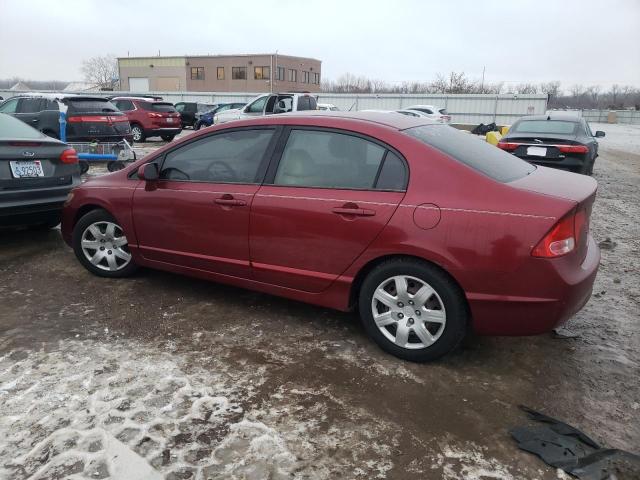 1HGFA15526L021961 - 2006 HONDA CIVIC LX RED photo 2