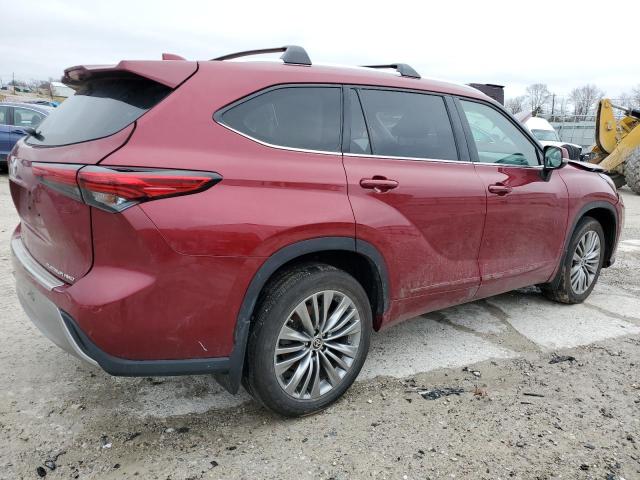 5TDFZRBH0MS080264 - 2021 TOYOTA HIGHLANDER PLATINUM RED photo 3