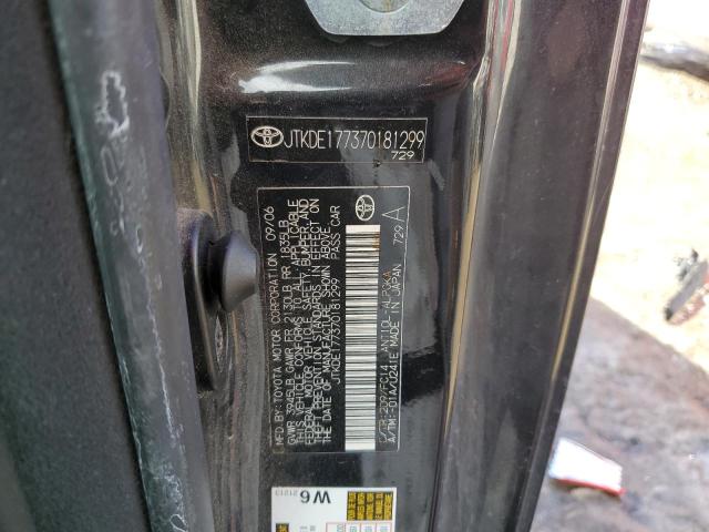 JTKDE177370181299 - 2007 TOYOTA SCION TC BLACK photo 12