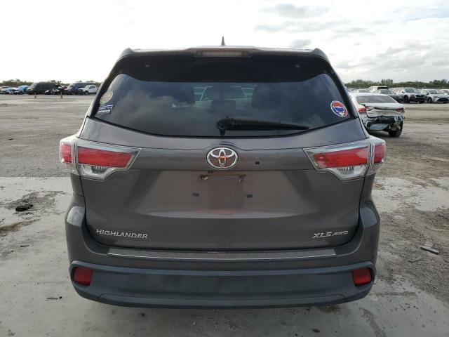 5TDJKRFH1GS326770 - 2016 TOYOTA HIGHLANDER XLE CHARCOAL photo 6