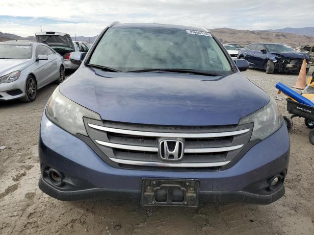 2HKRM4H73EH615964 - 2014 HONDA CR-V EXL BLUE photo 5