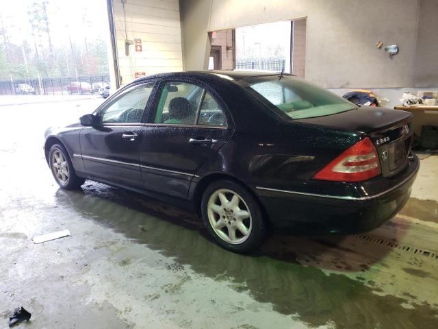 WDBRF61J42F252879 - 2002 MERCEDES-BENZ C 240 BLACK photo 2