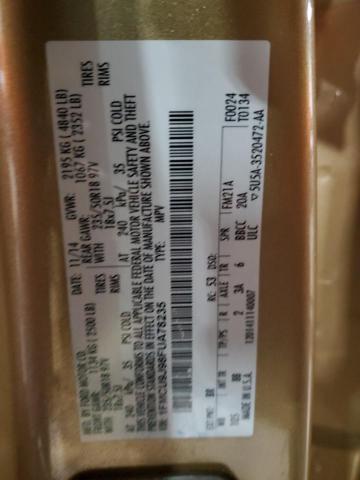 1FMCU9J98FUA78235 - 2015 FORD ESCAPE TITANIUM GOLD photo 12