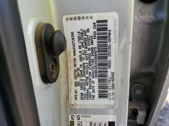 1NXBR32E46Z694875 - 2006 TOYOTA COROLLA CE SILVER photo 12