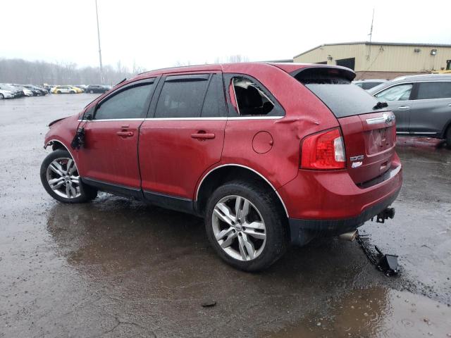 2FMDK4KC0EBA81447 - 2014 FORD EDGE LIMITED RED photo 2