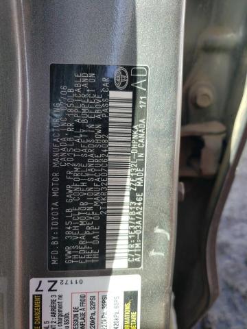 2T1KR32E07C624082 - 2007 TOYOTA COROLLA MA XR SILVER photo 12