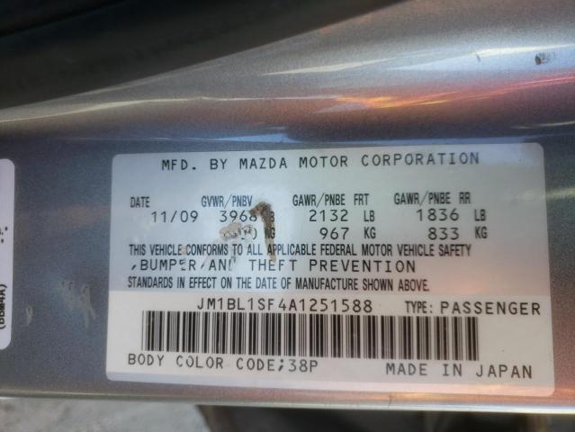 JM1BL1SF4A1251588 - 2010 MAZDA 3 I GRAY photo 13