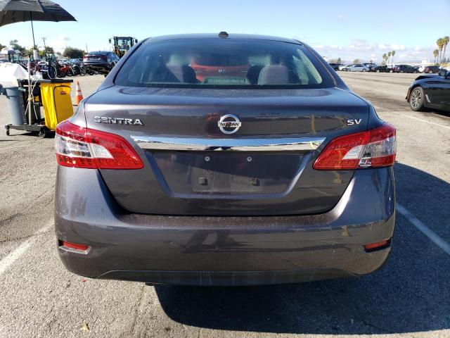 3N1AB7AP0FL665563 - 2015 NISSAN SENTRA S GRAY photo 6