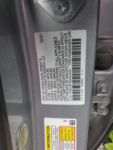 1HGCV2F35MA034397 - 2021 HONDA ACCORD SPORT SILVER photo 12