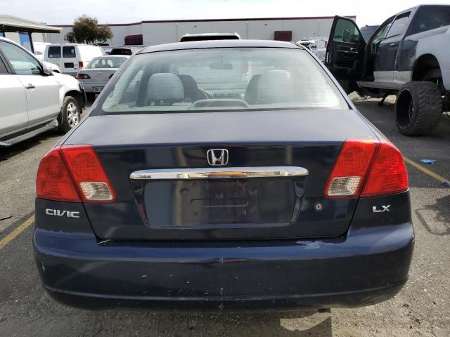 2HGES16513H504714 - 2003 HONDA CIVIC LX BLUE photo 6