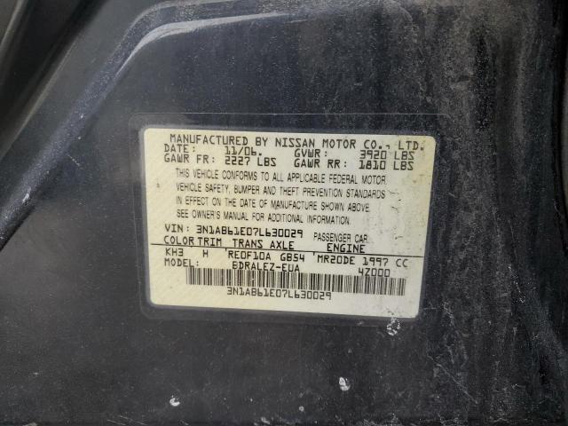 3N1AB61E07L630029 - 2007 NISSAN SENTRA 2.0 BLACK photo 12