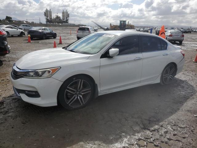 1HGCR2F57GA017806 - 2016 HONDA ACCORD SPORT WHITE photo 1