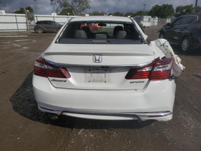 1HGCR2F57GA017806 - 2016 HONDA ACCORD SPORT WHITE photo 6