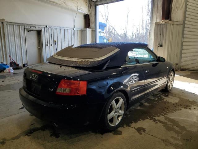 WAUAT48H43K025213 - 2003 AUDI A4 3.0 CABRIOLET BLUE photo 3