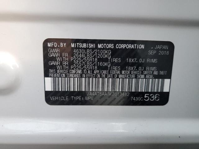 JA4AT5AA7KZ013482 - 2019 MITSUBISHI ECLIPSE CR SE WHITE photo 13