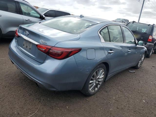 JN1EV7AR6KM592502 - 2019 INFINITI Q50 LUXE BLUE photo 3