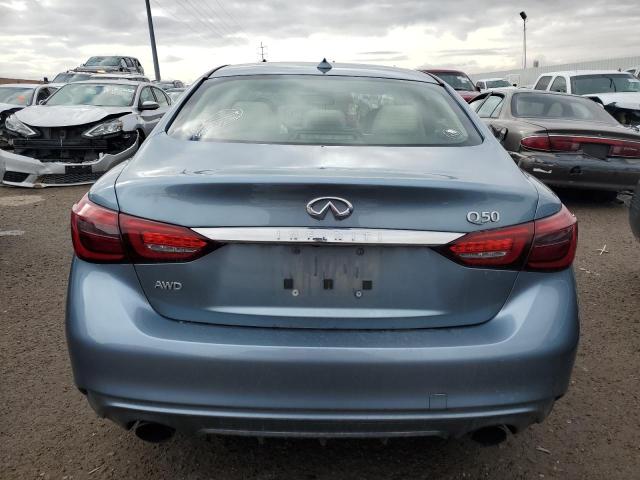 JN1EV7AR6KM592502 - 2019 INFINITI Q50 LUXE BLUE photo 6