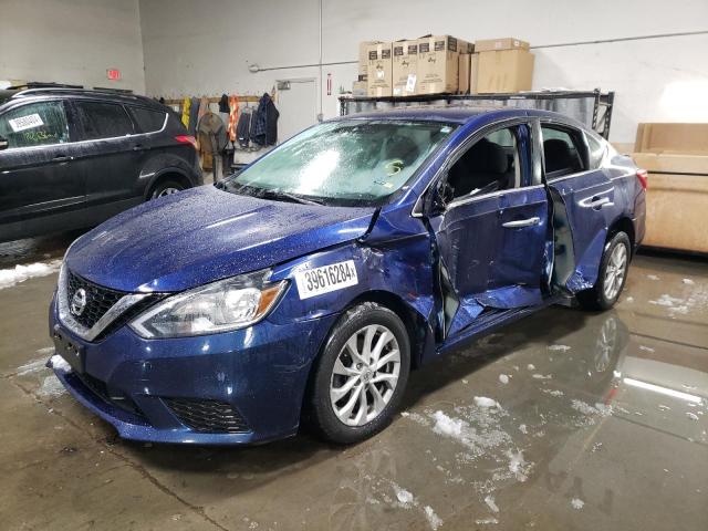 3N1AB7AP3KY245499 - 2019 NISSAN SENTRA S BLUE photo 1