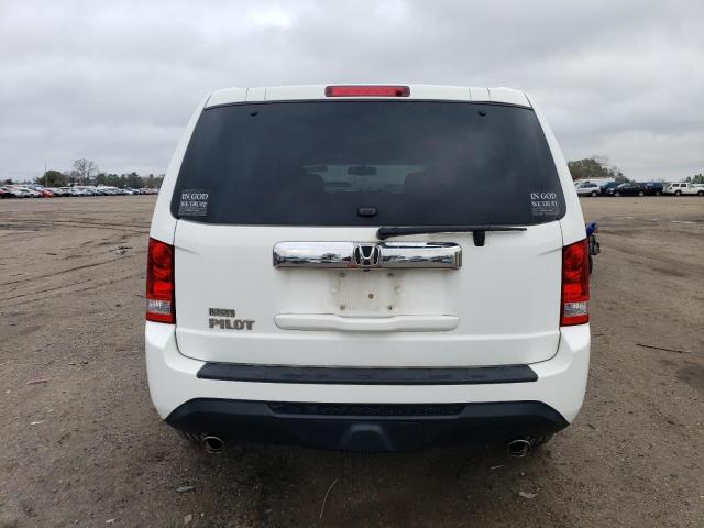 5FNYF3H55DB013627 - 2013 HONDA PILOT EXL WHITE photo 6