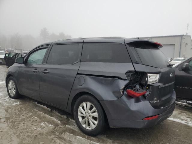 KNDMB5C14F6069292 - 2015 KIA SEDONA LX GRAY photo 2