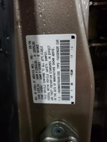 1HGCM66576A061292 - 2006 HONDA ACCORD EX GOLD photo 12