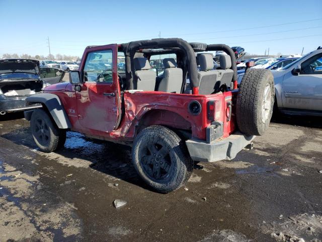 1J4FA241X8L638136 - 2008 JEEP WRANGLER X RED photo 2