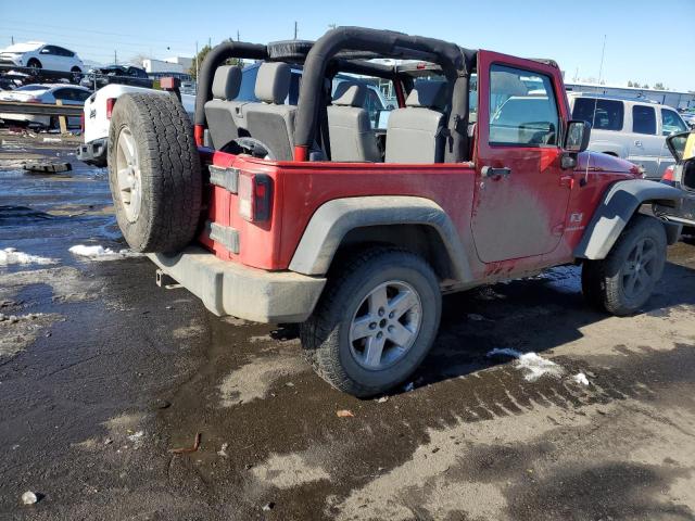 1J4FA241X8L638136 - 2008 JEEP WRANGLER X RED photo 3