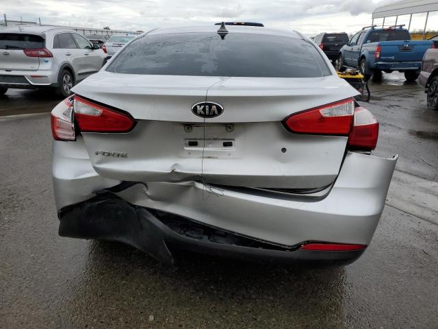 KNAFK4A67E5232312 - 2014 KIA FORTE LX SILVER photo 6