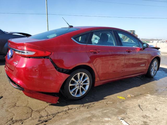 3FA6P0LU0HR386764 - 2017 FORD FUSION SE HYBRID RED photo 3