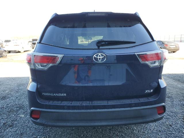 5TDKKRFH1GS167026 - 2016 TOYOTA HIGHLANDER XLE BLUE photo 6