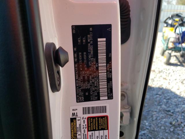 5TDGZRAH5MS514989 - 2021 TOYOTA HIGHLANDER XLE თეთრი ფოტო 12