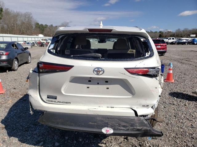 5TDGZRAH5MS514989 - 2021 TOYOTA HIGHLANDER XLE WHITE photo 6