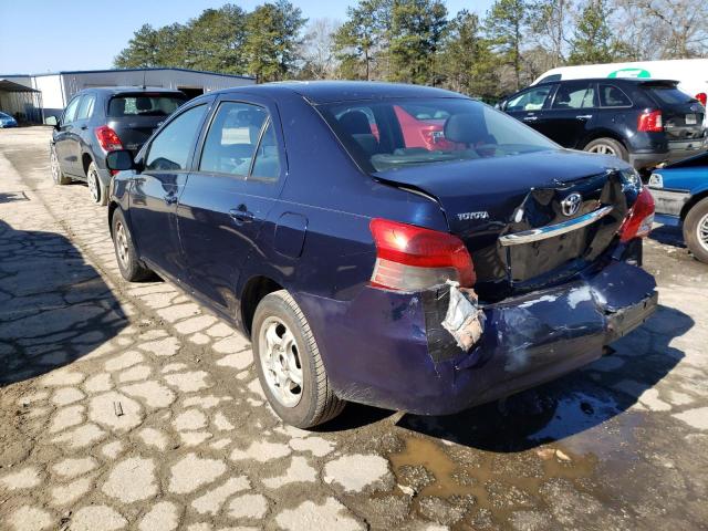 JTDBT923084032057 - 2008 TOYOTA YARIS BLUE photo 2