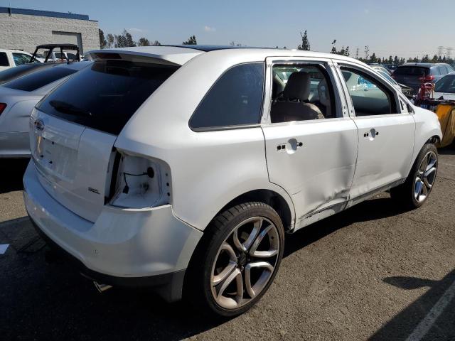 2FMDK3JC8BBB61246 - 2011 FORD EDGE SEL WHITE photo 3