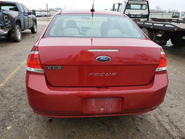 1FAHP3EN8BW197137 - 2011 FORD FOCUS S RED photo 6