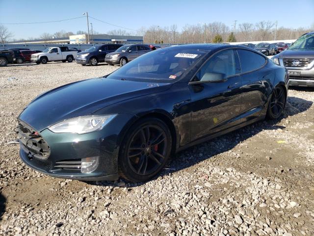 5YJSA1H1XEFP59563 - 2014 TESLA MODEL S 绿色 照片 1