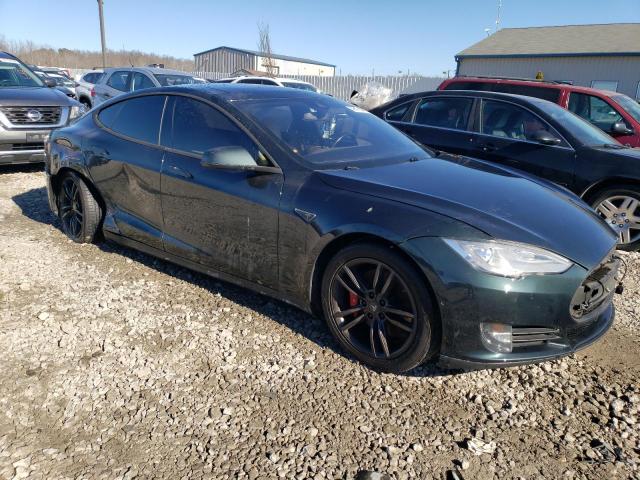 5YJSA1H1XEFP59563 - 2014 TESLA MODEL S 绿色 照片 4