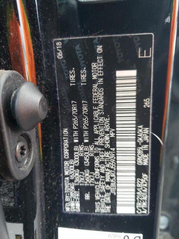 JTEBU5JR7J5593914 - 2018 TOYOTA 4RUNNER SR5/SR5 PREMIUM 黑色 照片 12