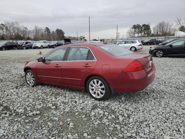 1HGCM665X7A074894 - 2007 HONDA ACCORD EX RED photo 2