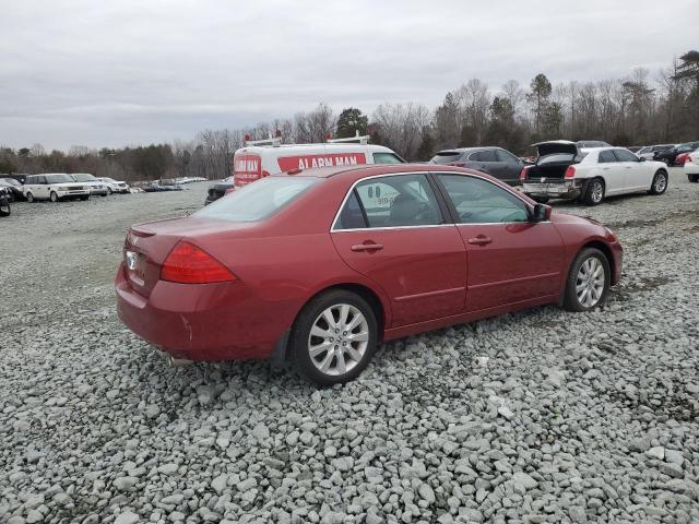 1HGCM665X7A074894 - 2007 HONDA ACCORD EX RED photo 3