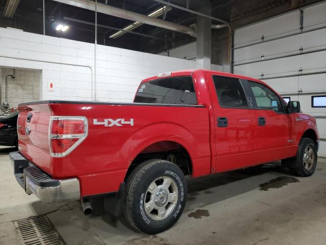 1FTFW1ETXEKD27177 - 2014 FORD F150 SUPERCREW RED photo 3