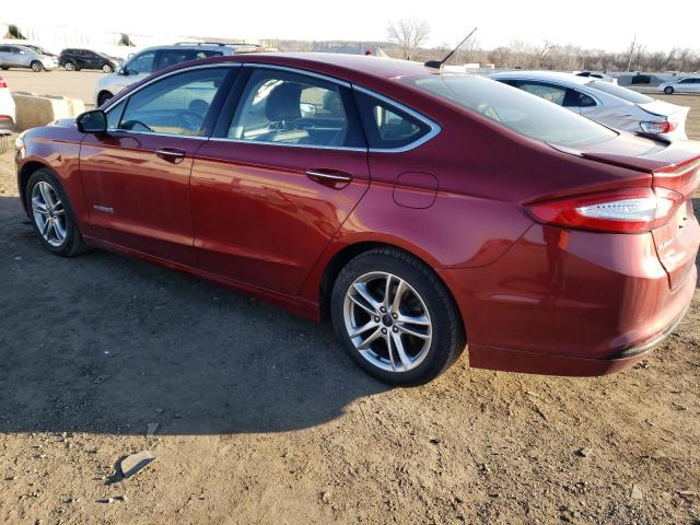 3FA6P0RU6GR366153 - 2016 FORD FUSION TITANIUM HEV RED photo 2