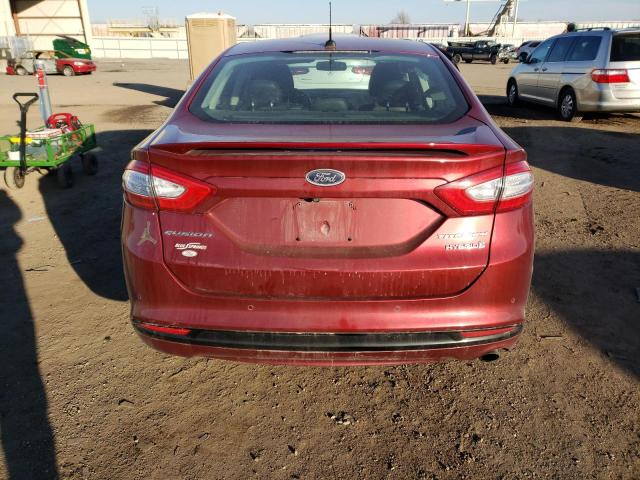 3FA6P0RU6GR366153 - 2016 FORD FUSION TITANIUM HEV RED photo 6