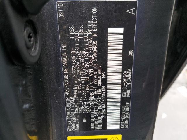 2T2BK1BA1BC084106 - 2011 LEXUS RX 350 GRAY photo 12