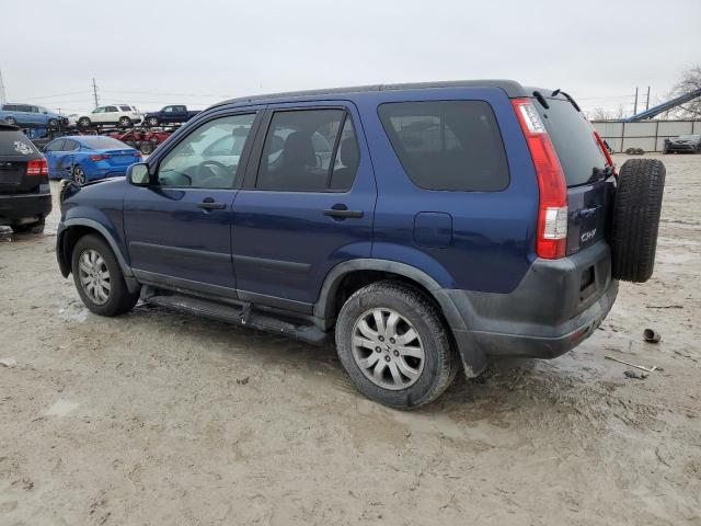 JHLRD788X5C060827 - 2005 HONDA CR-V EX BLUE photo 2