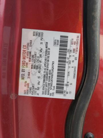 1FMEU51K87UA20793 - 2007 FORD EXPLORER S XLT RED photo 13