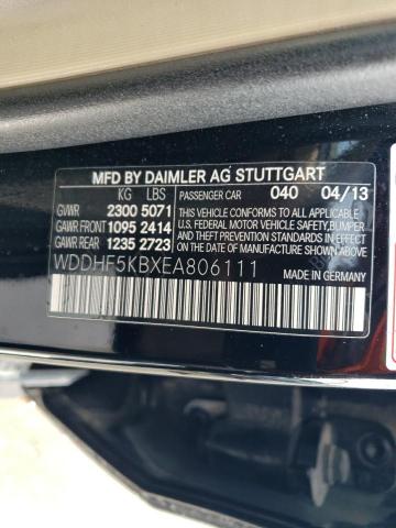 WDDHF5KBXEA806111 - 2014 MERCEDES-BENZ E 350 BLACK photo 13